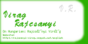 virag rajcsanyi business card